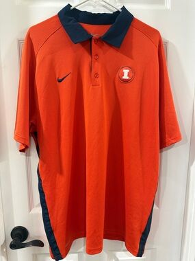 Nike Golf Dri Fit Golf Polo Shirt Fighting Illini